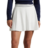 RLX Ralph Lauren Women's Active Cable Knit A-Line Golf Skort - Ceramic White/Refined Navy Multi