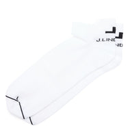 J.Lindeberg 女式 Spin 短高尔夫袜 - 白色