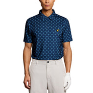 Lyle&Scott对比Argyle Print高尔夫球球衫 - 海军牡丹