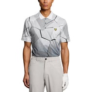 Lyle&Scott几何印刷高尔夫球球衫 - 终极灰色