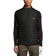 Lyle&Scott Hybrid缝全邮政高尔夫背心 - 喷气黑色