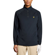 Lyle & Scott Mesh Panelled Course Golf Midlayer - Dark Navy