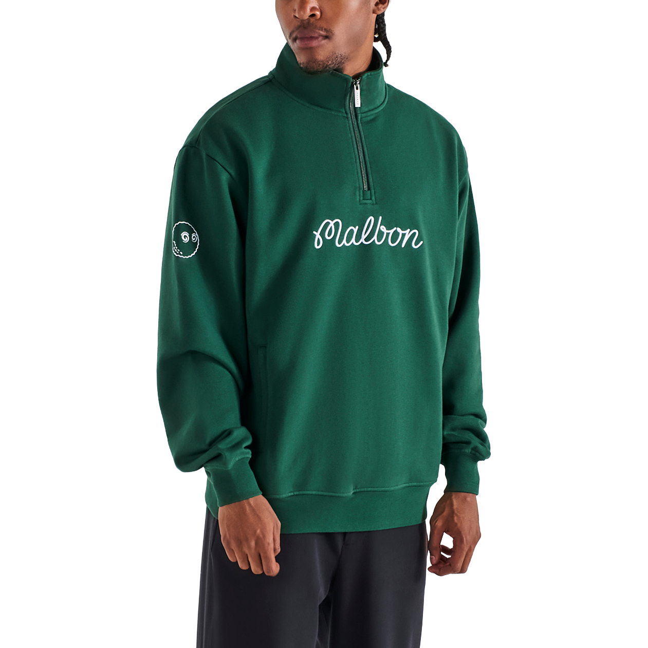 malbon golf マルボン collegiate pullover S Malbon Collegiate Golf Pullover Black - 25 Men – Golfio