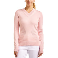 Nivo Women's Nicole V-Neck Golf Sweater - Crystal Rose