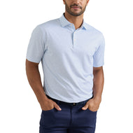 Peter Millar Ashgrove Performance Jersey Golf Polo Shirt - Stream Blue
