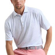 Peter Millar Nice Short Performance Jersey Golf Polo Shirt - White