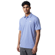 Under Armour 季后赛条纹高尔夫 Polo 衫 - 蓝色/白色