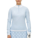 Rohnisch Women's Kora Knitted Half Zip Golf Pullover - Skyway