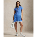 RLX Ralph Lauren Women's Printed Airflow Polo Shirt - Summer Blue/RL Polka Dot