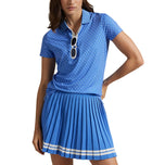 RLX Ralph Lauren Women's Printed Airflow Polo Shirt - Summer Blue/RL Polka Dot