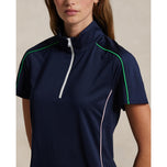 RLX Ralph Lauren Women's Mock Neck 1/4 Zip Golf Shirt - Refined Navy Multi