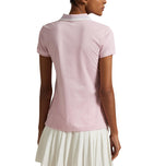 RLX Ralph Lauren Women's Tour Pique Polo Shirt - Garden Pink/White/Pale Blue