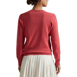 RLX Ralph Lauren Women's Cotton Blend V-Neck Golf Jumper - Red Sky