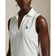 RLX Ralph Lauren Women's Tour Pique V-Neck Sleeveless Polo Shirt - Ceramic White