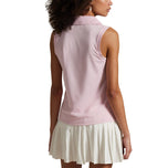 RLX RALPH LAUREN女子旅游Pique V领无袖Polo衫 - 花园粉红色