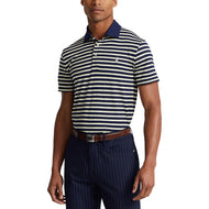 RLX Ralph Lauren Tour Pique Stripe  Polo Shirt - French Navy Multi