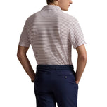 RLX Ralph Lauren Stripe Tour Pique高尔夫球球衫 - 花园粉红色多