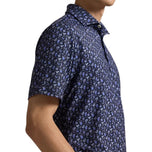 RLX Ralph Lauren 印花轻质气流高尔夫 Polo 衫 - 精致海军蓝 Chin Chin Rlx