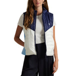 RLX Ralph Lauren Women's Reversible Quilted Ripstop Vest - Ceramic White/Refined Navy