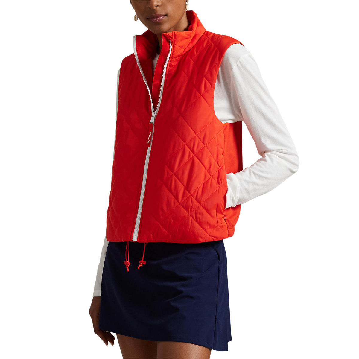 RLX Ralph Lauren Women's Quilted Hybrid Vest - Bright Poppy