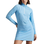 RLX Ralph Lauren Women's Stretch Jersey Quarter-Zip Pullover - Sutton Blue