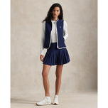 RLX Ralph Lauren女子技术Terry高尔夫背心 - 精制海军/陶瓷白色