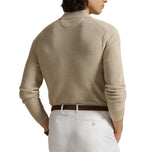 RLX Ralph Lauren Performance Polo-Collar Golf Sweater - Ecru Tan Heather