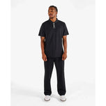 Malbon Block Placket Golf Polo Shirt - Black