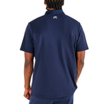 Malbon Block Placket Golf Polo Shirt - Navy