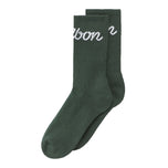 Malbon Bon Script Golf Socks - Green