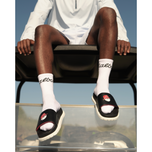 Malbon Buckets Slides - Black/Red
