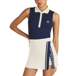 Malbon Women's Claudia Sleeveless Golf Polo Shirt - Navy