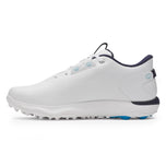 Under Armour Drive Fade 2 Spikeless Golf Shoes - White/Metallic Silver