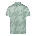 Eastside Golf Snap Placket Houndstooth Polo Shirt - Sage