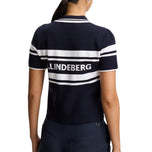 J.Lindeberg Women's Athena Knitted Golf Polo Shirt - JL Navy