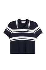 J.Lindeberg Women's Athena Knitted Golf Polo Shirt - JL Navy