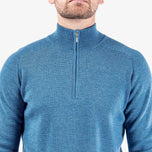 Galvin Green Chester Merino 1/4高尔夫毛衣-Blue Melange