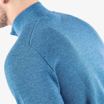 Galvin Green Chester Merino 1/4高尔夫毛衣-Blue Melange