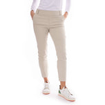Golftini Women's Stretch Ankle Golf Pants - Khaki/White