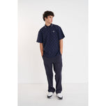 Huffer Check Par Golf Polo Shirt - Navy