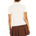 Malbon Women's Isabella Mockneck Golf Shirt - Canvas