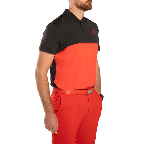 J.Lindeberg Timothy 常规版型高尔夫 Polo 衫 - 黑色