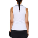 J.Lindeberg Women's  Delilah Sleeveless Golf Shirt - White
