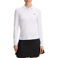 J.Lindeberg Women's Flor Long Sleeve Golf Polo Shirt - White