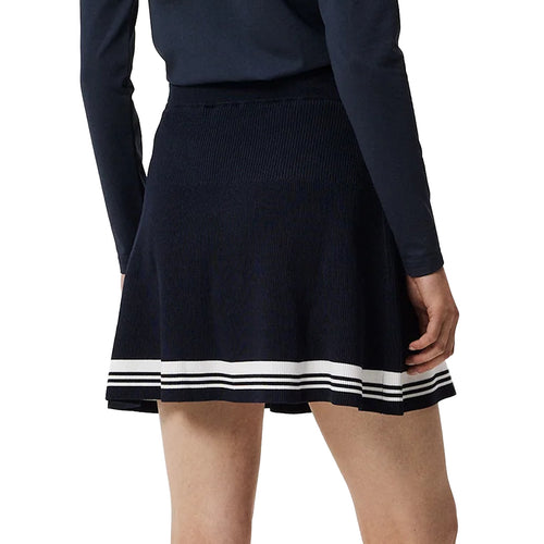 J.Lindeberg 女式弗里达条纹针织高尔夫裙 - JL 海军蓝