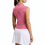J.Lindeberg Women's Lei Sleeveless Golf Polo Shirt - Flamingo Plume