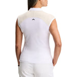 J.Lindeberg Women's Lei Sleeveless Golf Polo Shirt - White
