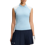 J.Lindeberg Women's Lei Sleeveless Golf Polo Shirt - Forget-Me-Not