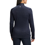 J.Lindeberg Women's Steffi Quarter Zip Golf Mid-Layer - Navy Melange