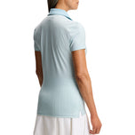 J.Lindeberg 女式 Tour Tech 印花高尔夫 Polo 衫 - Bridge Stock Skylight